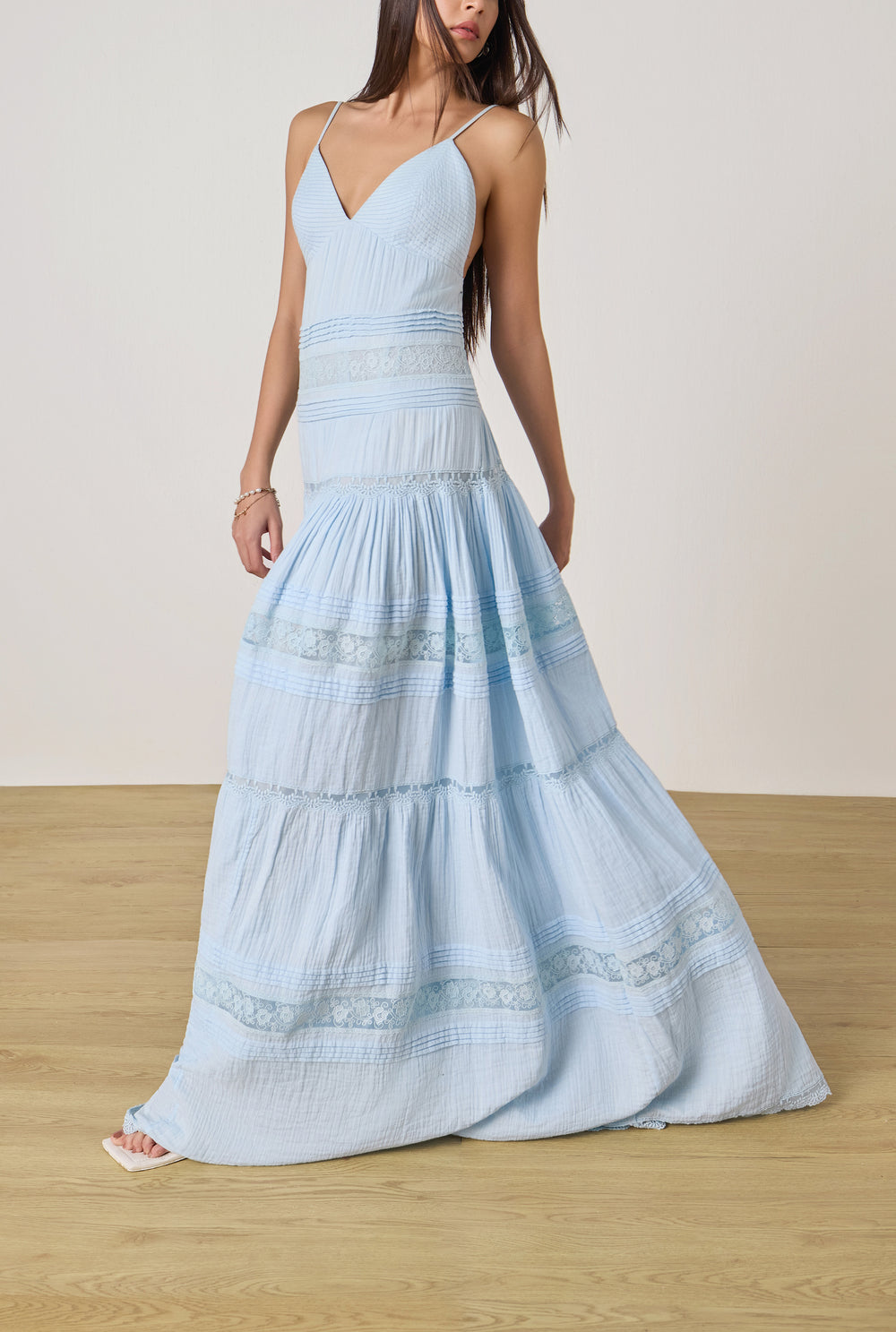 Dove Blue Tiered Maxi Dress - 5 of 7