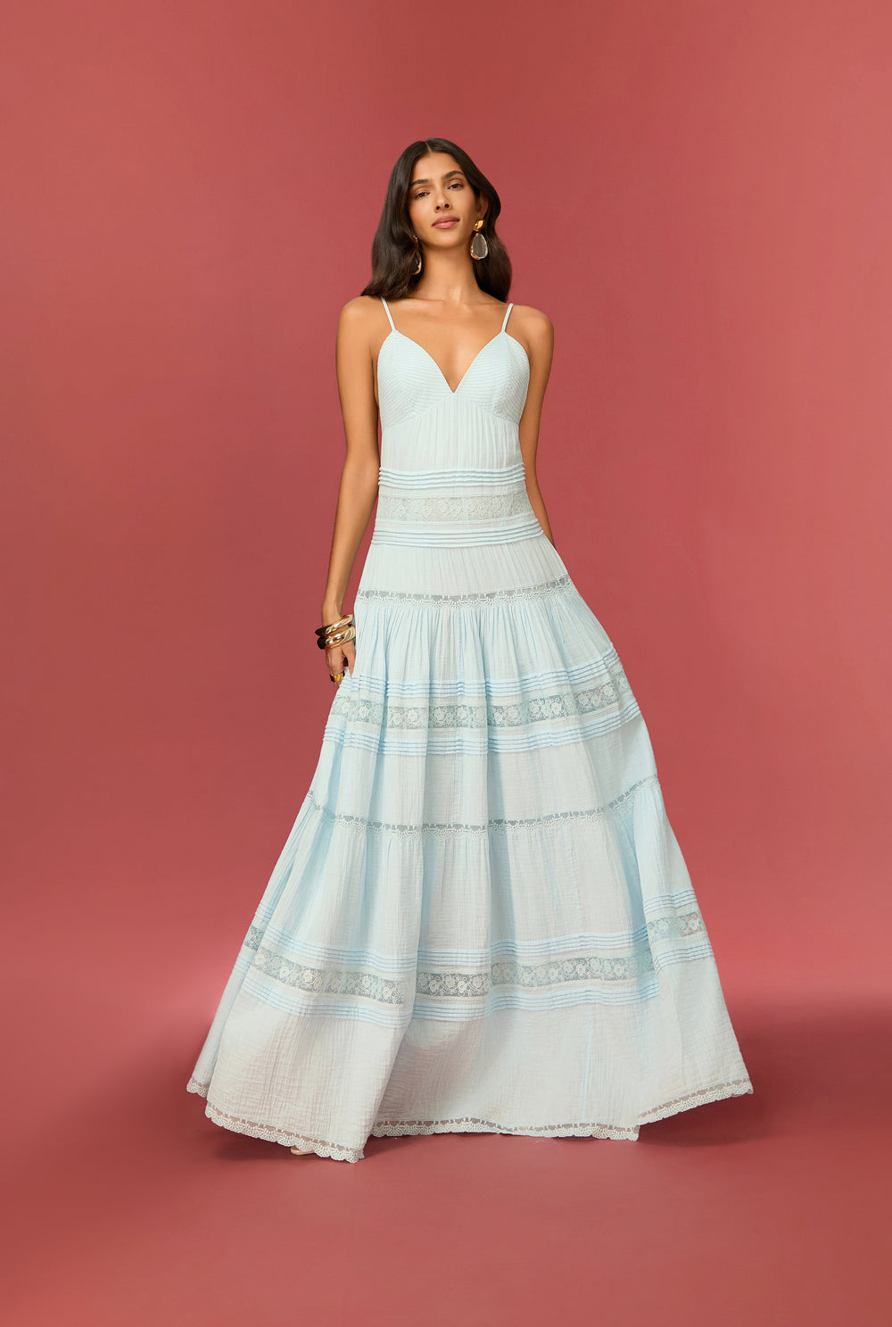 Dove Blue Tiered Maxi Dress - 3 of 7