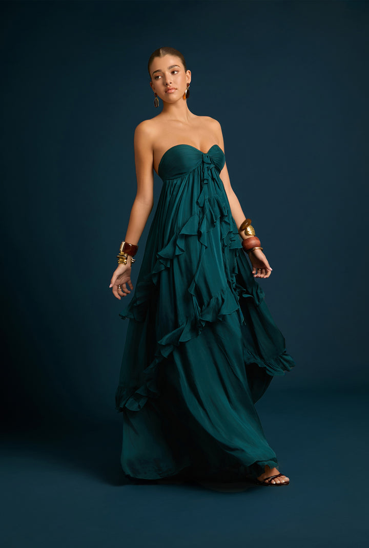 Annie Ruffle Maxi Dress