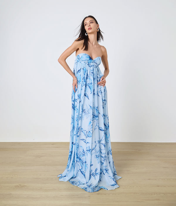 Milo Strapless Flared Dress