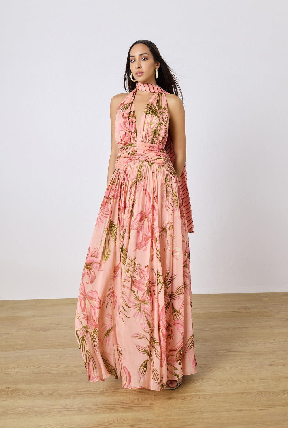 Cain Ruched Maxi Dress