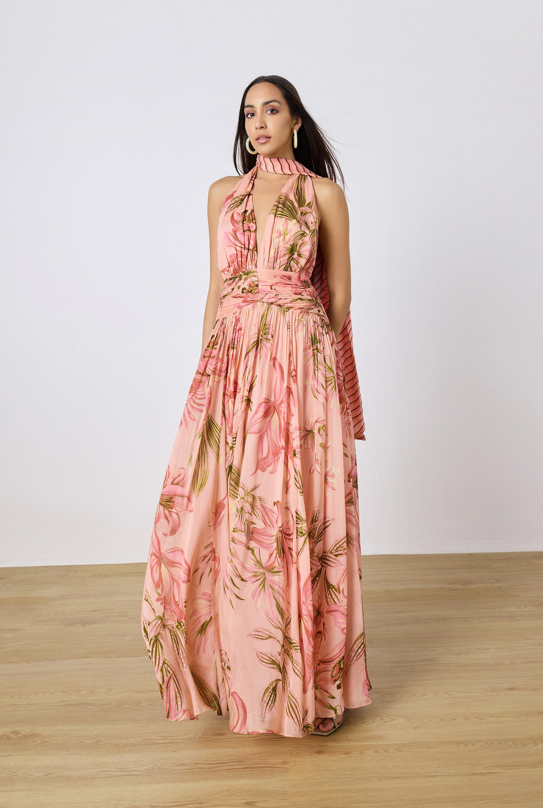 Cain Ruched Maxi Dress