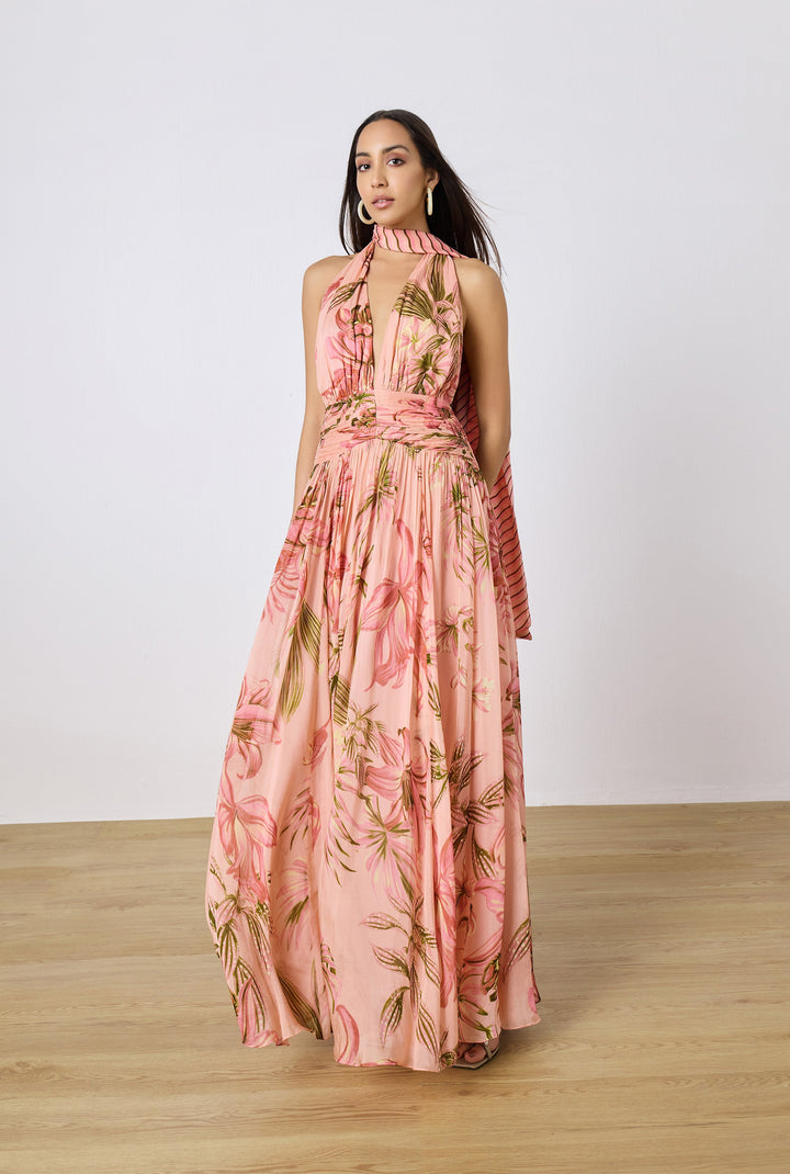 Cain Ruched Maxi Dress