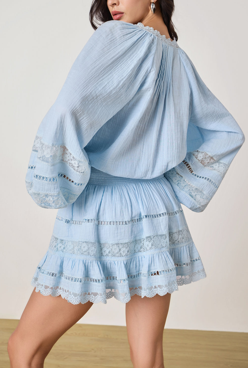 DOVE BLUE LACE SKIRT BY ROCOCO SAND