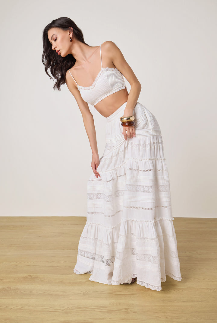 DOVE WHITE LACE BANDEAU BY ROCOCO SAND
