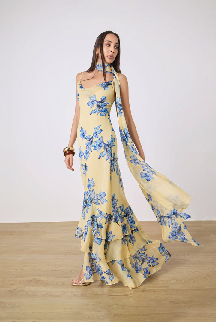 Flur Cowl Maxi Dress - Rococo Sand