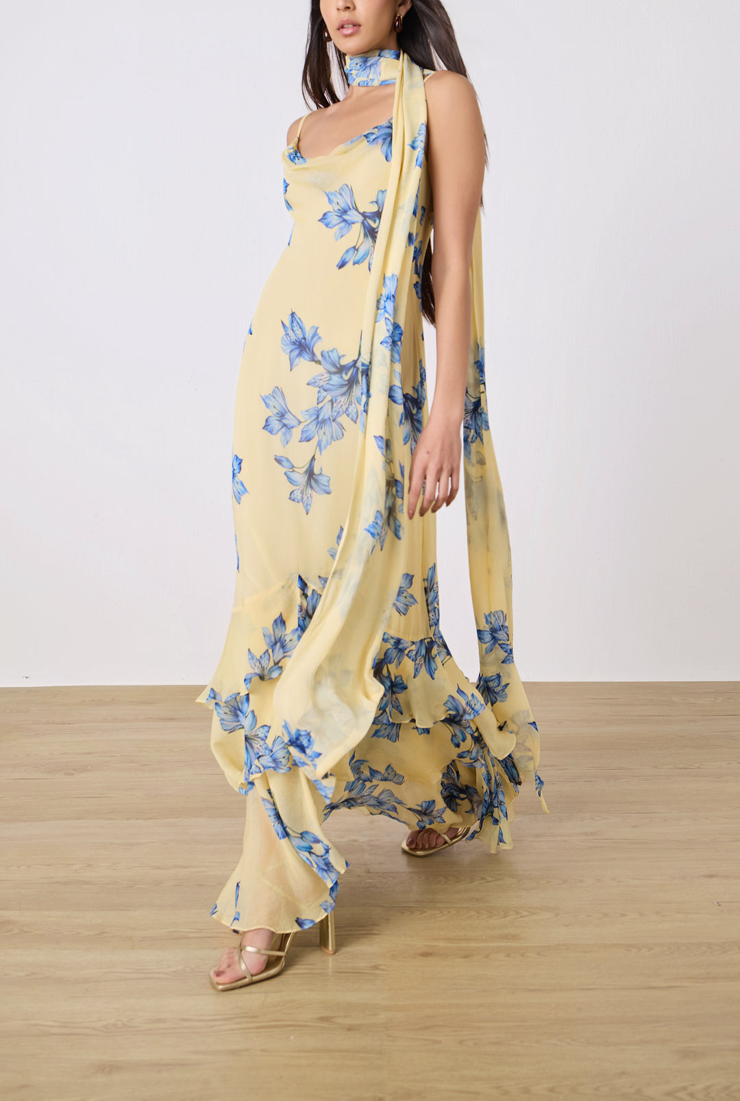 Flur Cowl Maxi Dress - Rococo Sand