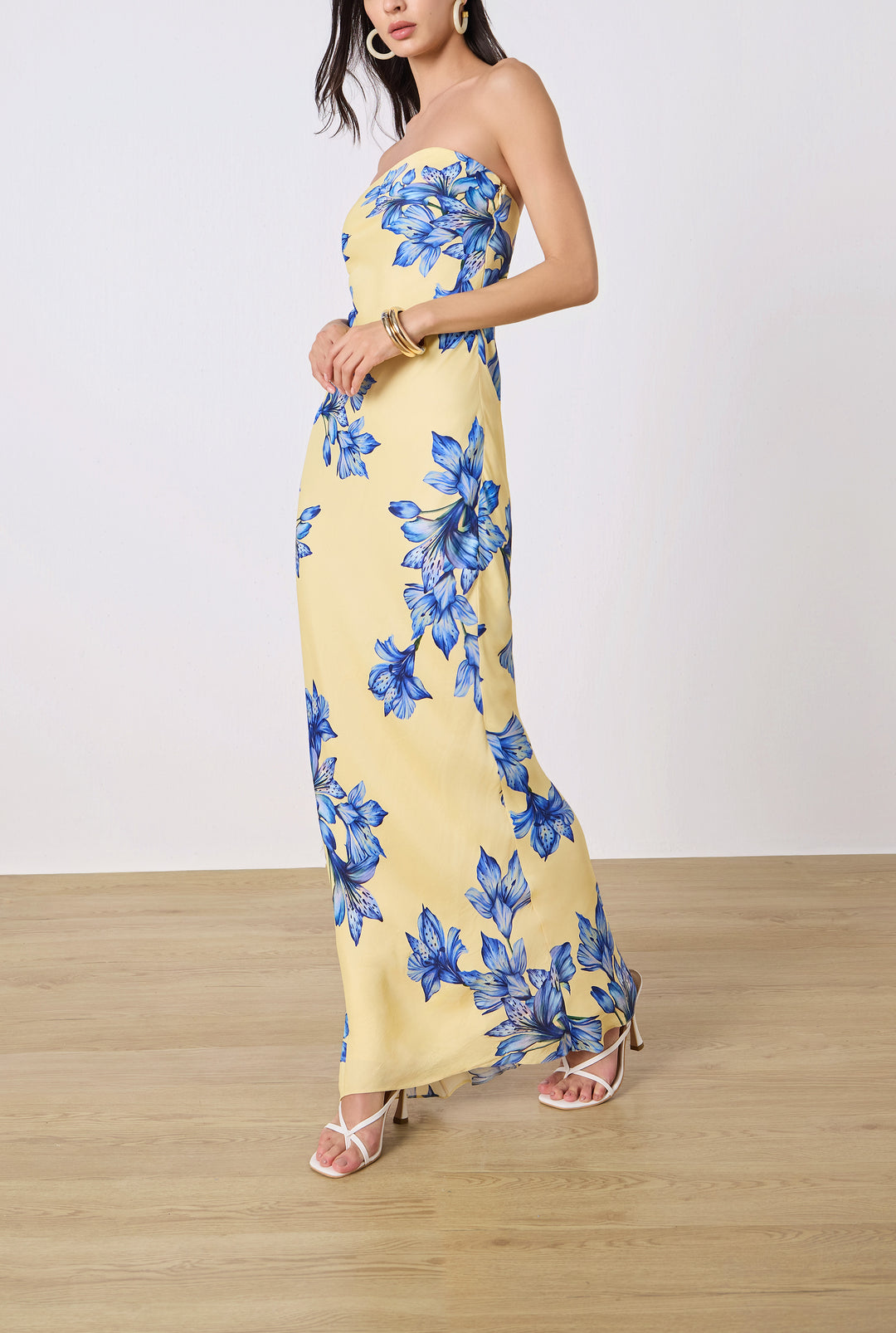 FLUR STRAPLESS YELLOW MAXI DRESS BY ROCOCO SAND