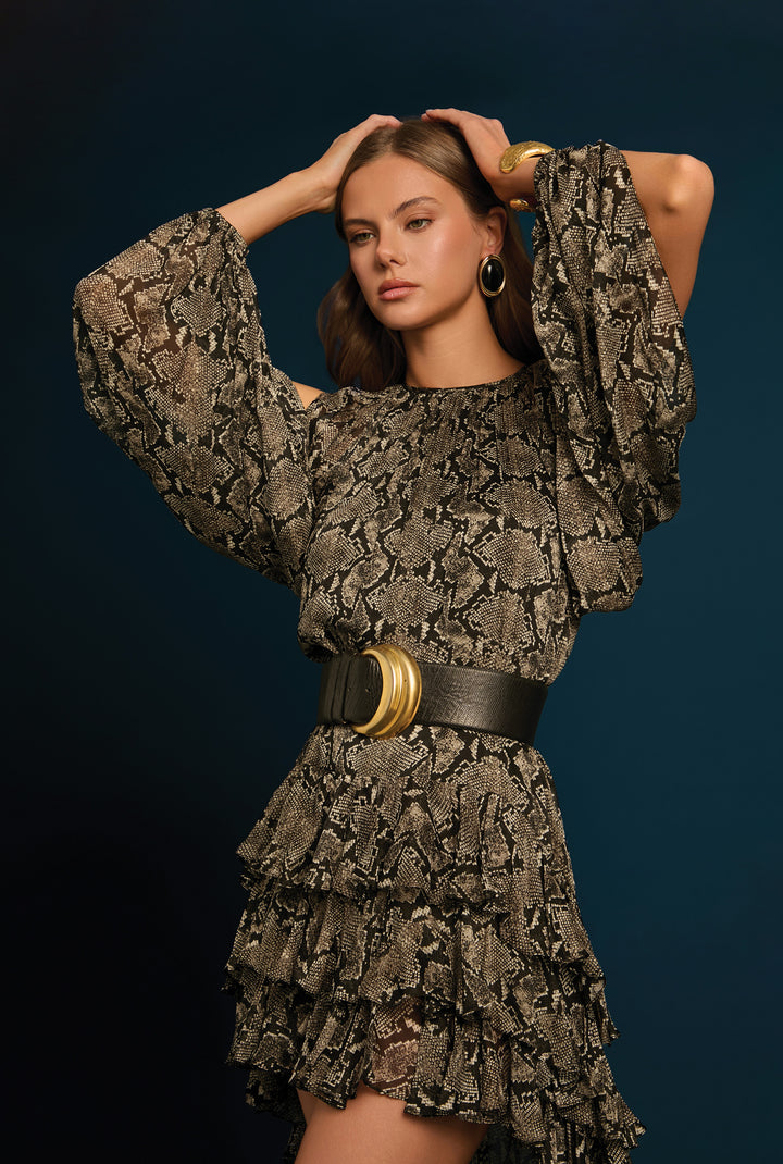 Joan High-Low Ruffled Dress