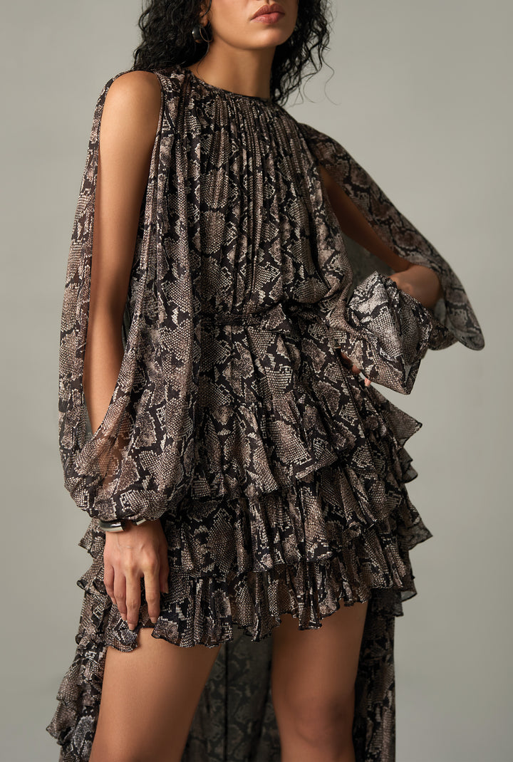 Joan High-Low Ruffled Dress