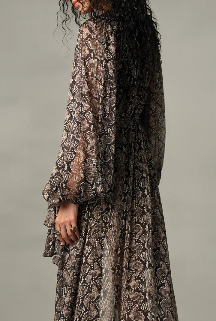 Joan High-Low Ruffled Dress