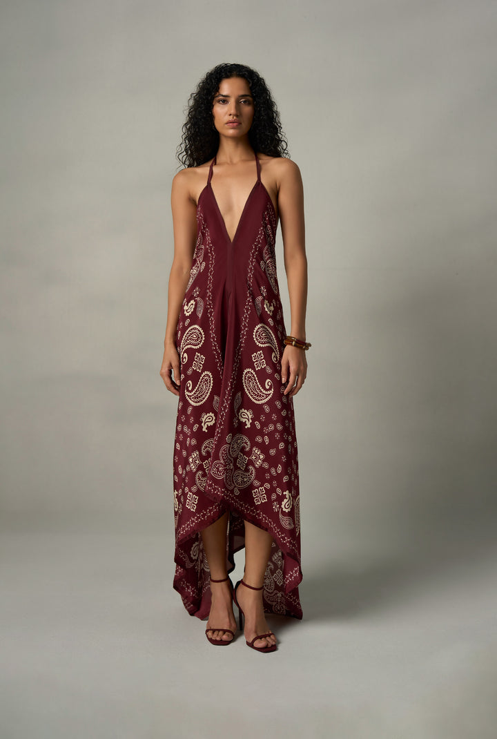 Mona High-Low Handkerchief Dress - Rococo Sand