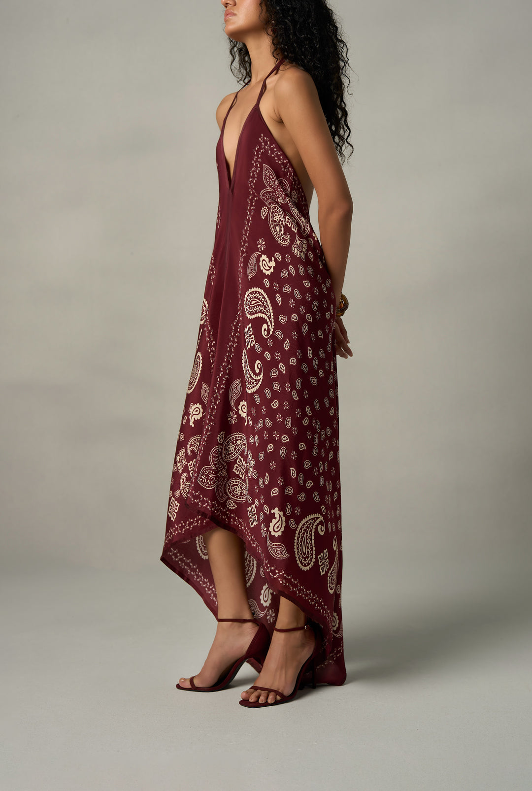 Mona High-Low Handkerchief Dress - Rococo Sand