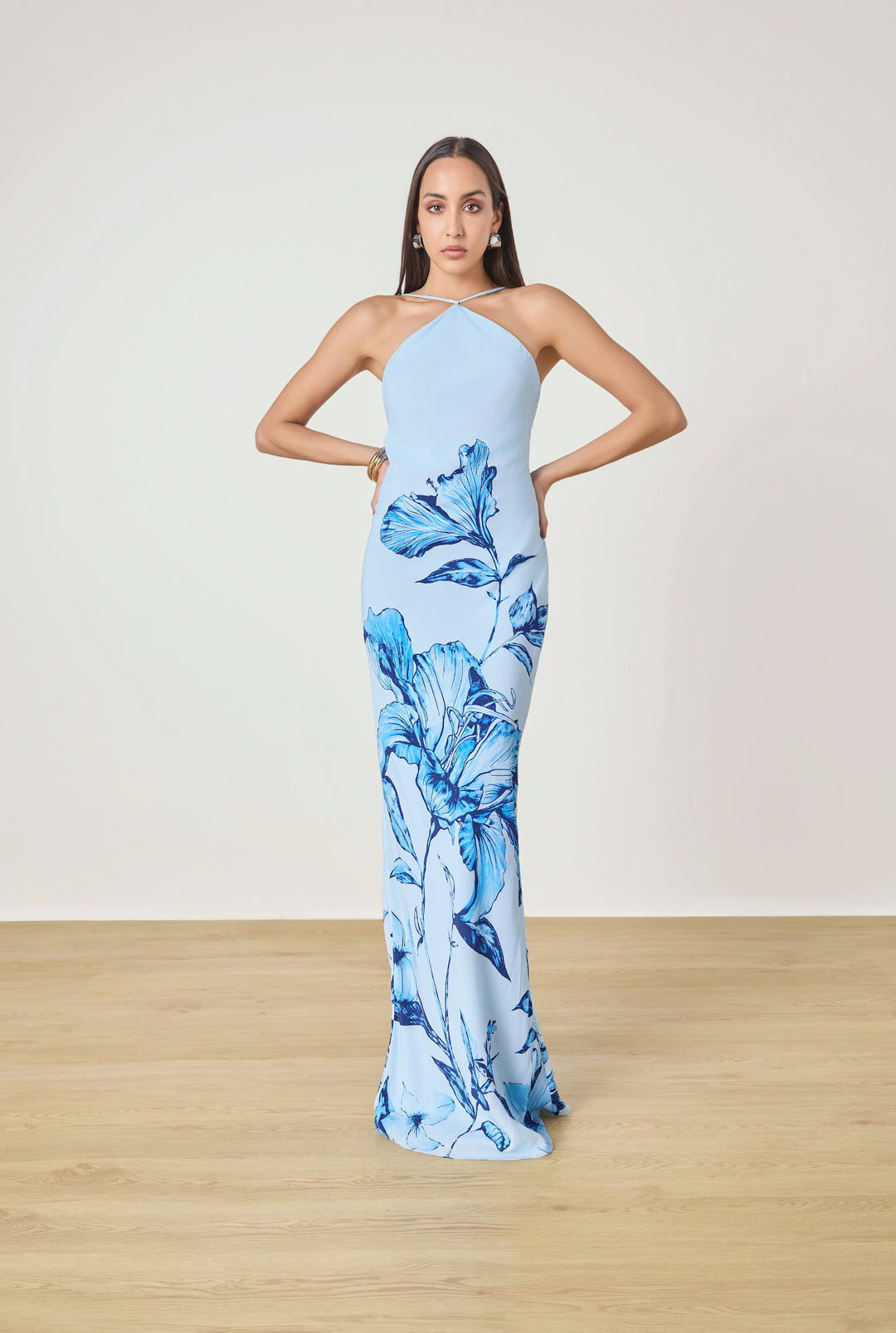 rococo sand halter maxi dress Megan Long Dress Retrofete